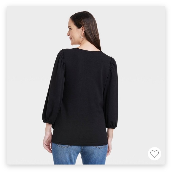 🤰🏻 Isabel Maternity/ Nursing 3/4 sleeve black wrap top - Picture 5 of 6